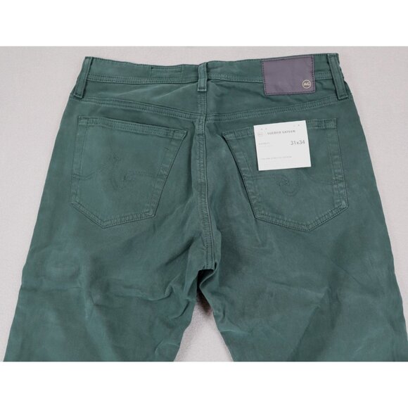 Adriano Goldschmied The Everett Sueded Stretch Sateen Pants Green Men's 31X34 - Picture 5 of 9